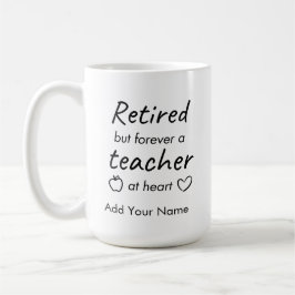 Taza De Café Jubilación personalizada de profesores Minimalista