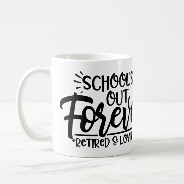 Taza De Café Jubilación personalizada de profesores "sin escuel (Izquierda)