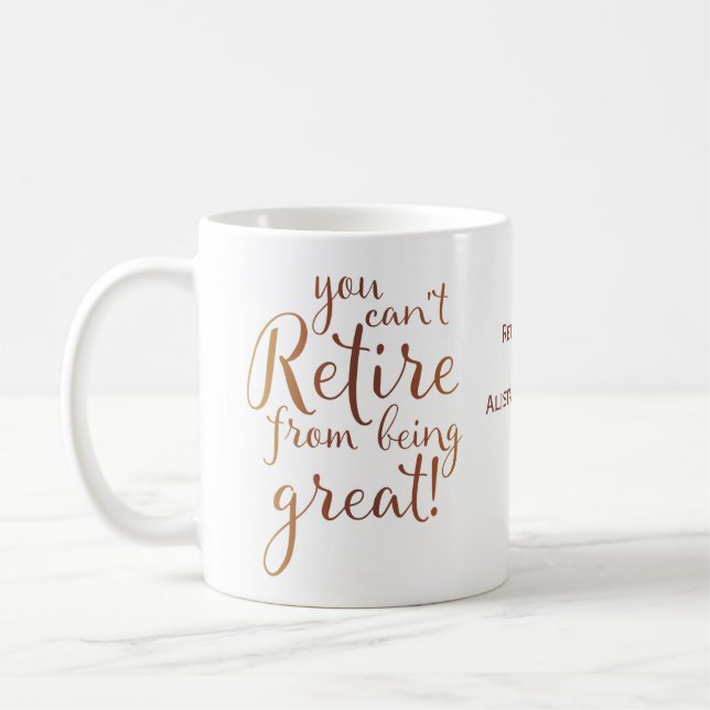 Taza De Café Jubilación que no se puede retirar de ser grande (Izquierda)