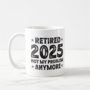 Taza De Café Jubilado 2025 Jubilación Para Hombres Mujeres Humo