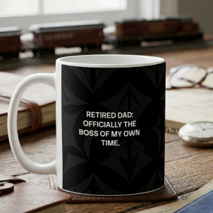 Taza De Café Jubilado Papá Jefe De Su Propio Tiempo Divertida J