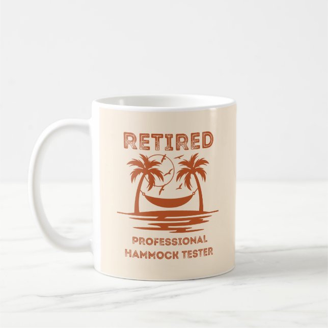 Taza De Café Jubilado Profesional Hammock Tester Funny Retirado (Izquierda)
