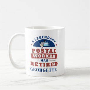 Taza De Café Jubilado trabajador postal cartero jubilación dive