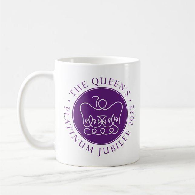 Taza De Café Jubileo de Reina Púrpura Platino de HM (Izquierda)