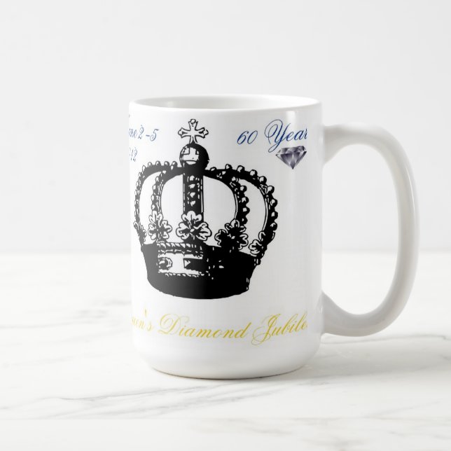Taza De Café Jubileo del diamante de Queens 2012 Mug (Derecha)