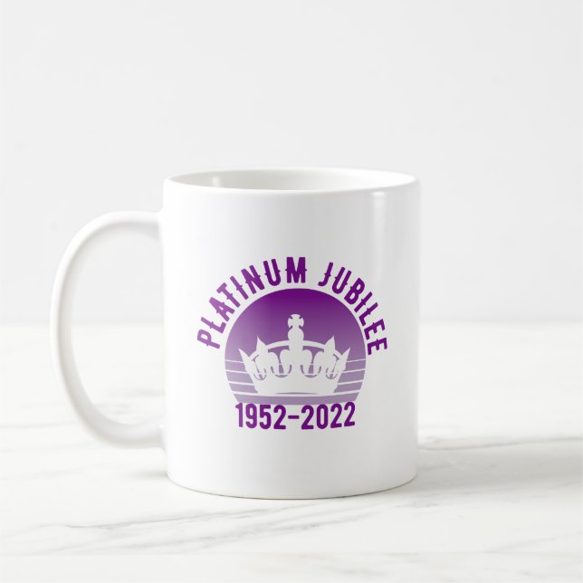 Taza De Café Jubileo Platinum 1952-2022 Conmemorativo  (Izquierda)