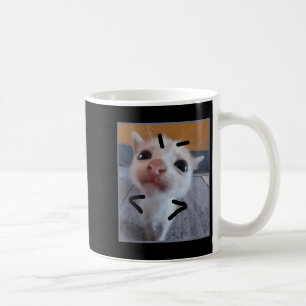 Taza De Café Judgy Kitty Funny Cat Lover Angry Kitten Meme Cute