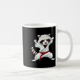 Taza De Café Judo Mapache Naturaleza Kickboxing Taekwondo Artes
