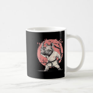 Taza De Café Judo Rinoceronte Naturaleza Kickboxing Taekwondo A
