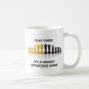 Taza De Café Juega Ajedrez Es Un Juego Altamente Reflexivo
