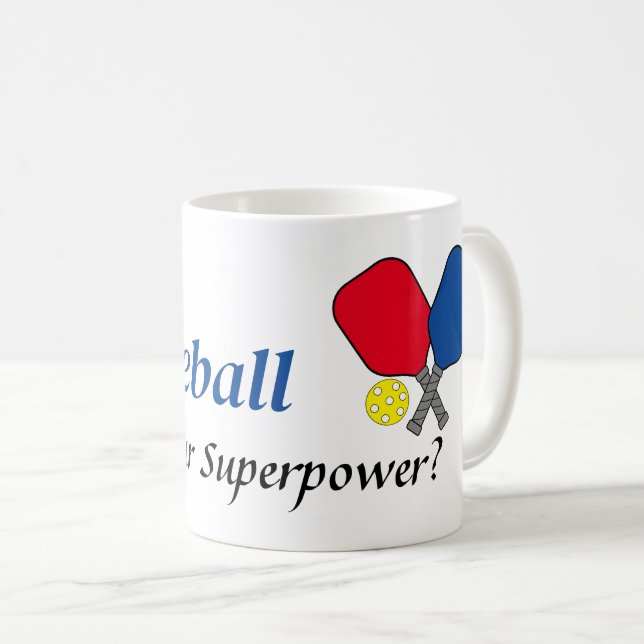 Taza De Café Juego a la superpotencia de Pickleball (Anverso derecho)