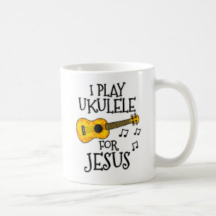 Taza De Café Juego A Ukulele Por Jesús, Christian Uke Player