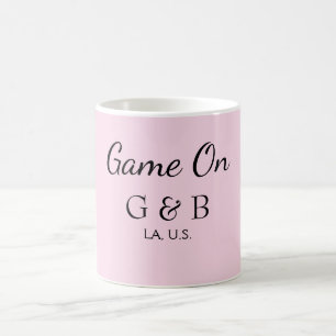 Taza De Café Juego activado agregar nombre de la pareja lugar d