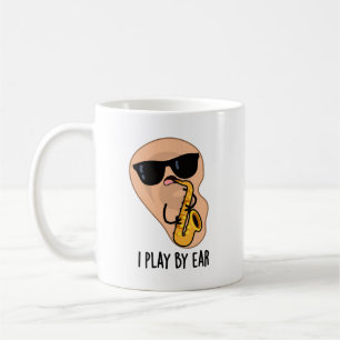 Taza De Café Juego Con Ear Funny Pun Saxofón