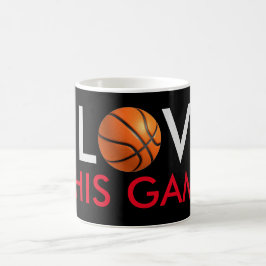 Taza De Café Juego de amor de baloncesto