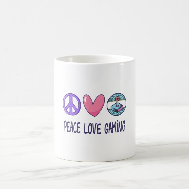 Taza De Café Juego de amor de paz (Centro)