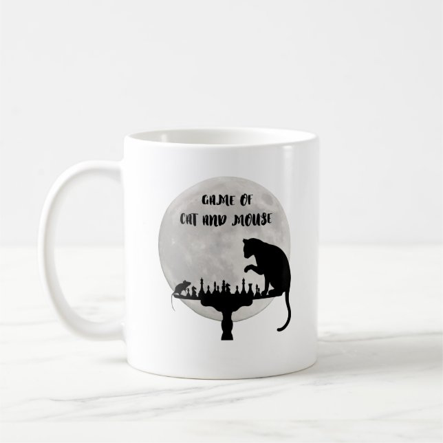 Taza De Café Juego De Café De Gato Y Ratón (Izquierda)