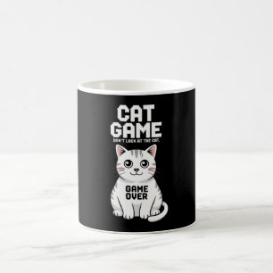 Taza De Café Juego de Gatos No Mires Al Gato Demasiado Divertid
