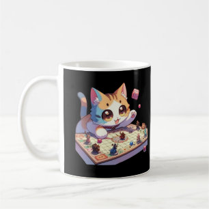 Taza De Café Juego de Mesa Gato Lanzando Dados