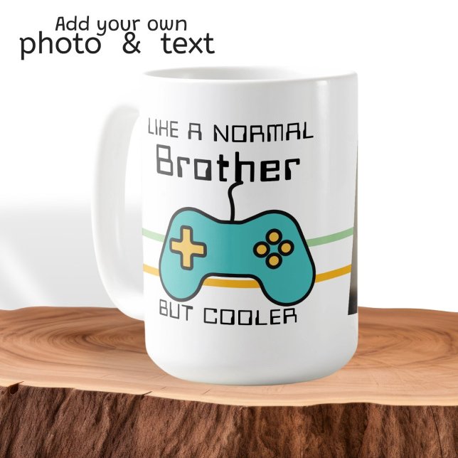 Taza De Café Juego de ordenador Foto y texto personalizados (Computer Game Personalized Photo and Text Coffee Mug by Ricaso. Gamer mugs custom made gifts)