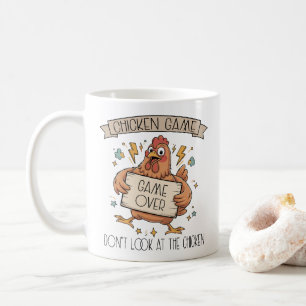 Taza De Café Juego de Pollo No Mires Al Pollo