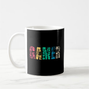 Taza De Café Juego de video de caligrama de juego de jugador