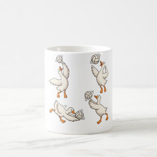 Taza De Café Juego de voleibol de ganso divertido personalizado
