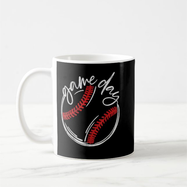 Taza De Café Juego Día Béisbol Béisbol Vida En Softbol Para (Izquierda)