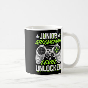 Taza De Café Juego Junior Padrino de la Boda Nivel Desbloqueado