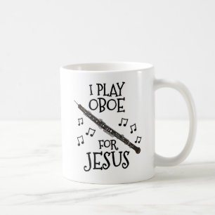 Taza De Café Juego Oboe Para Jesús, Músico Oboista Cristiano