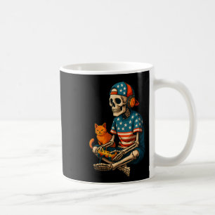 Taza De Café Juego patriótico Skeleton Juegos de video de video