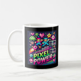 Taza De Café Juego retro de energía para píxeles - Carácter de 