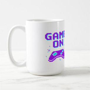 Taza De Café Juego Retro de Jugador Encendido Arte de Pixel de 