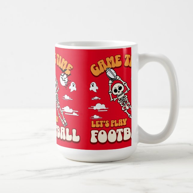 Taza De Café Juego Vamos a jugar al fútbol Halloween Divertido (Derecha)