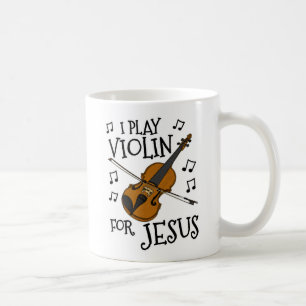 Taza De Café Juego Violín Para Jesús, Violinista Cristiano