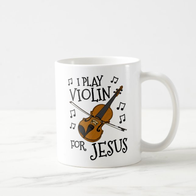 Taza De Café Juego Violín Para Jesús, Violinista Cristiano (Derecha)