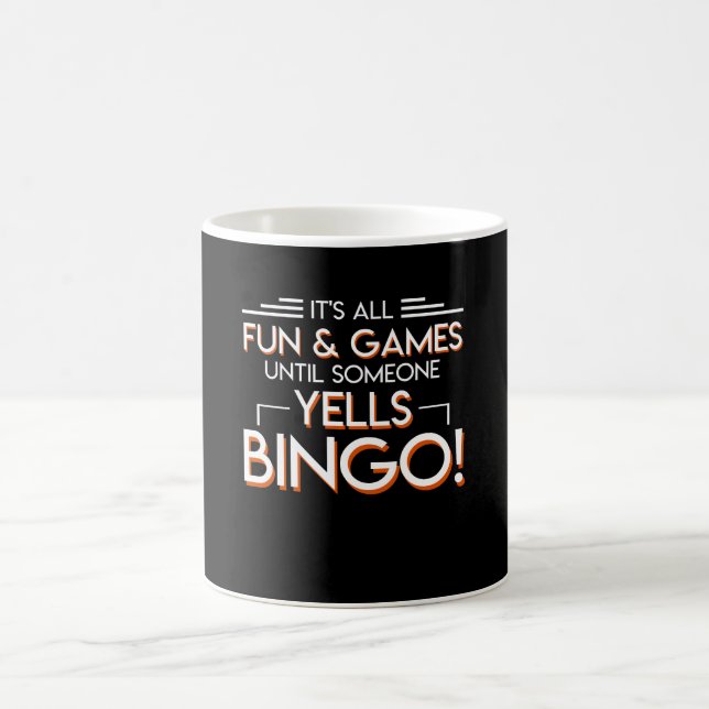 Taza De Café Juegos de diversión hasta alguien amante del bingo (Centro)