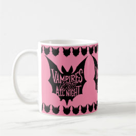 Taza De Café Juerga Nocturna: Fiesta de Halloween de Vampiros