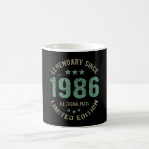 Taza De Café Jueves 1986 Leyenda regalo de cumpleaños 39 años