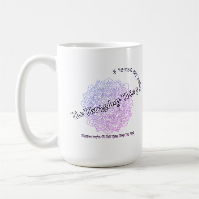 Taza De Café Jueves, el niño Mandala Coffee Mug (Purple) (Izquierda)