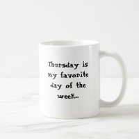 Jueves es mi día preferido. el lunes por la mañana