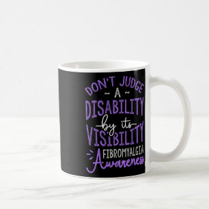 Taza De Café Juez A Discapacidad Fibromialgia Conciencia