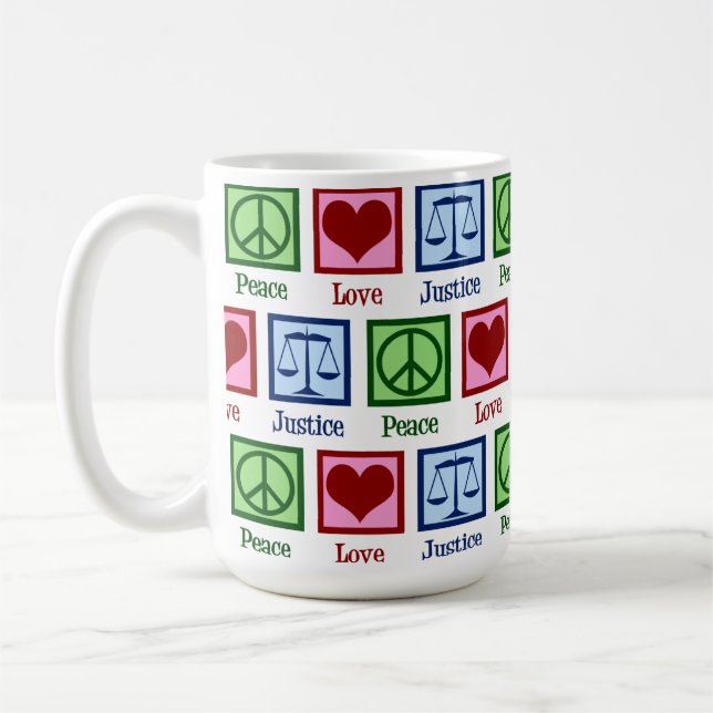 Taza De Café Juez de abogados de corte en escalas de amor por l (Izquierda)