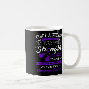 Taza De Café Juez No - Cinta Púrpura Fibromialgia Conciencia