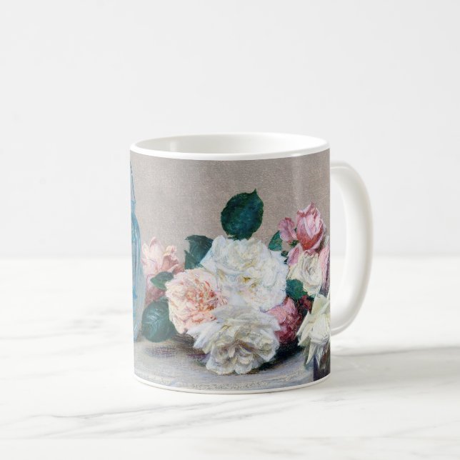 Taza De Café Jug de Rosa y vidrio, Henri Fantin-Latour (Anverso derecho)
