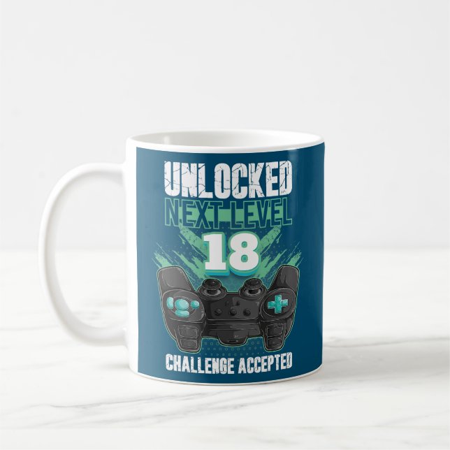 Taza De Café Jugador 18º cumpleaños desbloqueado siguiente nive (Izquierda)