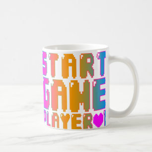 Taza De Café Jugador 1 del juego del comienzo del vintage del