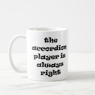 Taza De Café jugador de acordeón siempre paro de café derecho