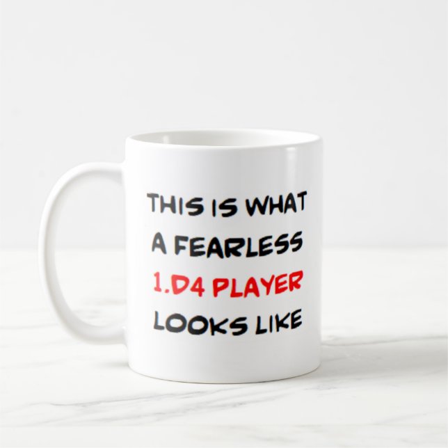 Taza De Café jugador de ajedrez de 1.d4, impresionante (Izquierda)