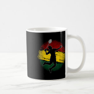 Taza De Café Jugador de bádminton Bandera ghanesa Ghana
